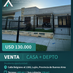 VENTA DE CASA + DEPARTAMENTO