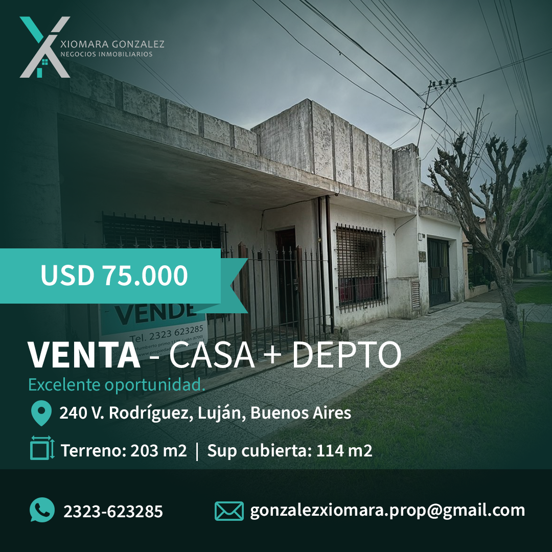 VENTA DE CASA + DEPTO