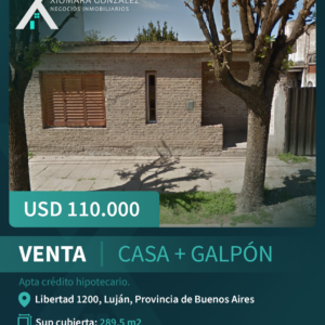 SE VENDE CASA + GALPÓN