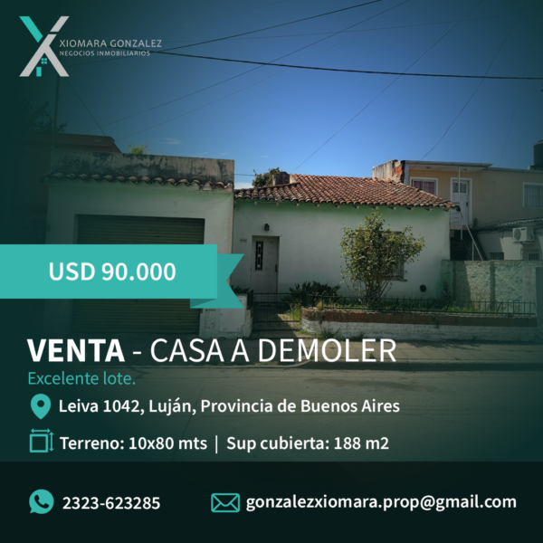 VENTA DE CASA A DEMOLER