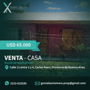VENTA DE CASA EN CARLOS KEEN
