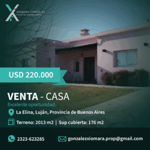 VENTA DE CASA EN LA ELINA COMARCAS DE LUJÁN