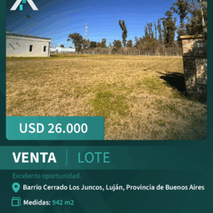 LOTE EN VENTA EN BARRIO CERRADO LOS JUNCOS