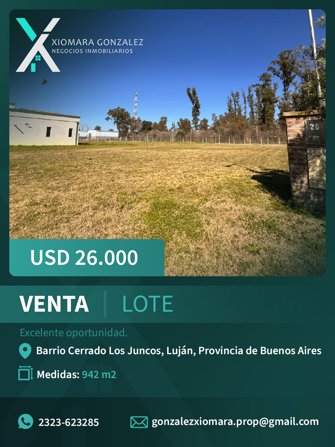 LOTE EN VENTA EN BARRIO CERRADO LOS JUNCOS