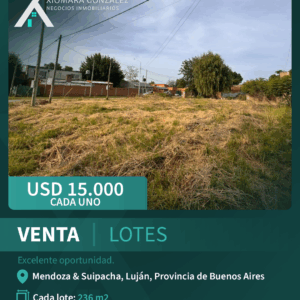 VENTA DE 2 LOTES EN BARRIO AMEGHINO