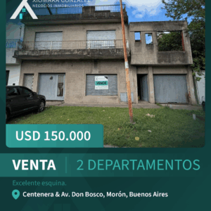 SE VENDE 2 DEPARTAMENTOS EN EXCELENTE ESQUINA