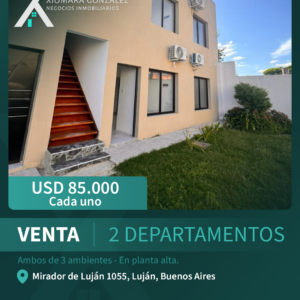 SE VENDEN 2 DEPARTAMENTOS EN BARRIO EL MIRADOR