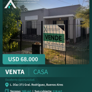 CASA EN VENTA EN GENERAL RODRIGUEZ