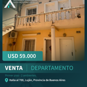 DEPARTAMENTO CÉNTRICO EN VENTA – 2 AMBIENTES