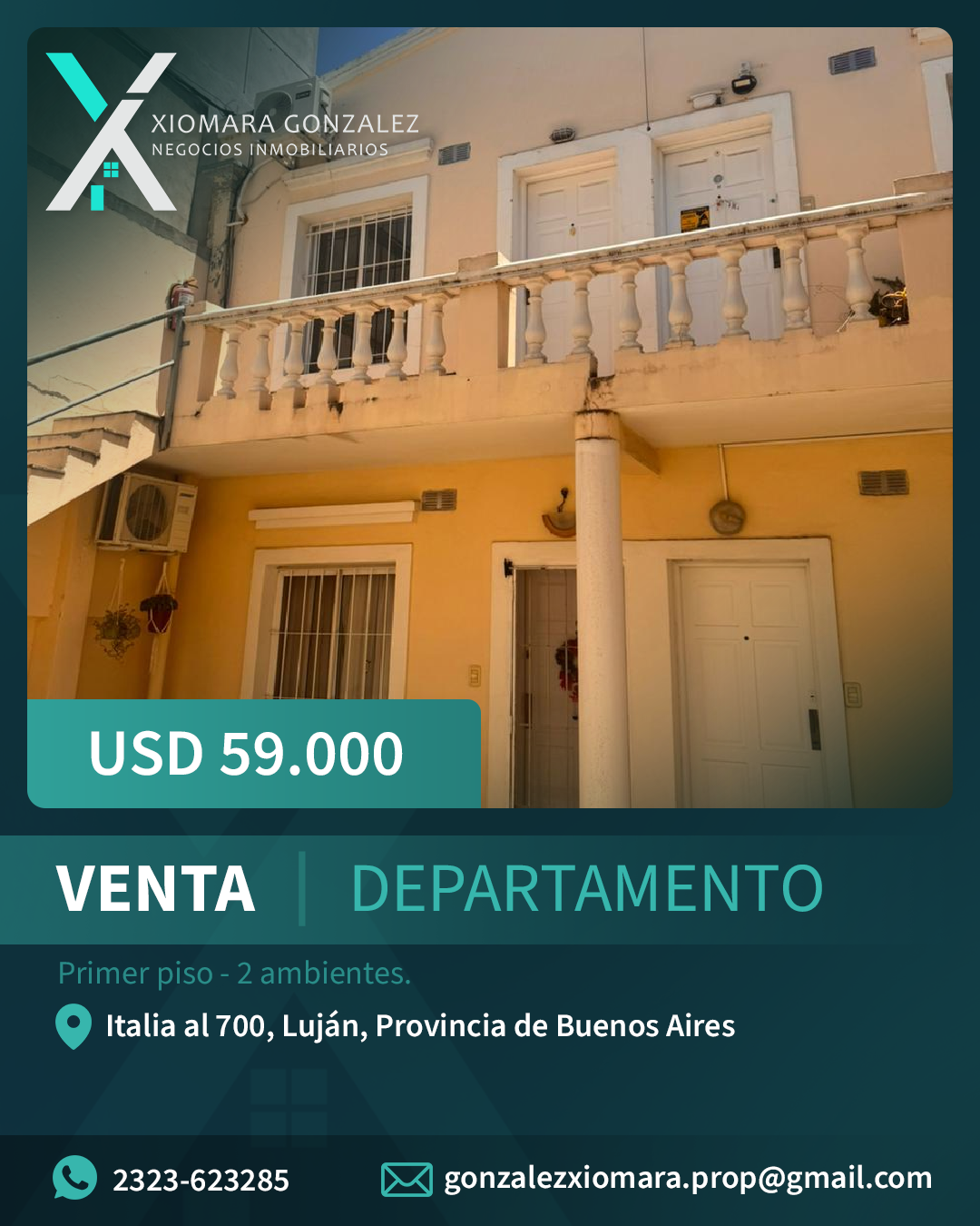DEPARTAMENTO CÉNTRICO EN VENTA – 2 AMBIENTES