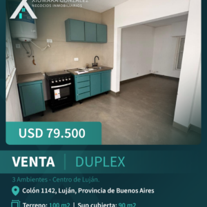 DÚPLEX EN VENTA – 3 AMBIENTES EN EL CENTRO DE LUJÁN
