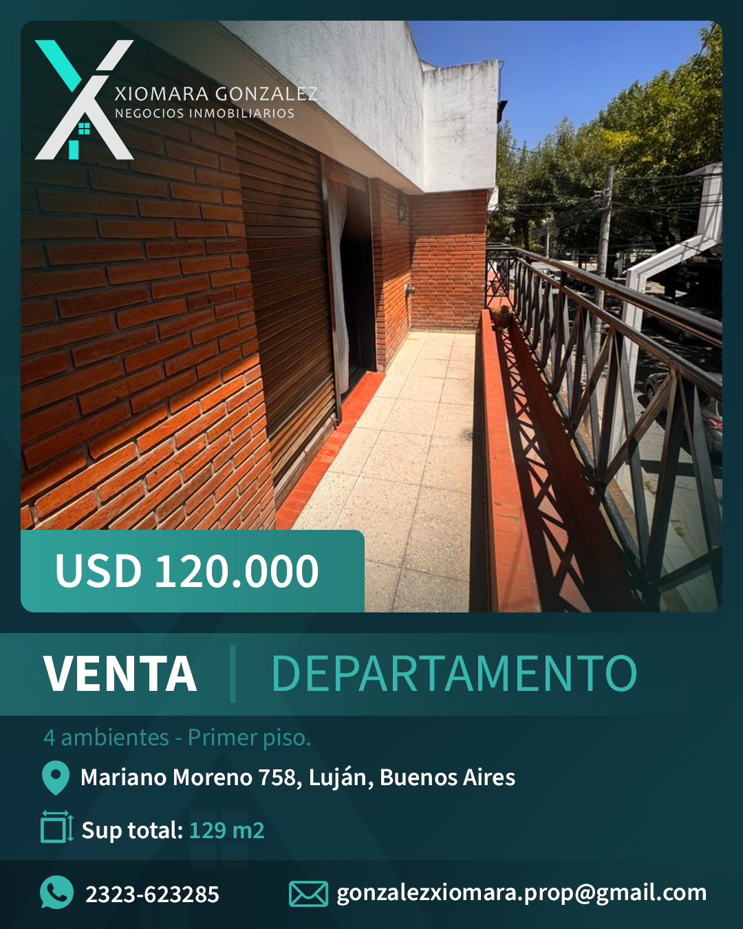 DEPARTAMENTO EN VENTA – 4 AMBIENTES CON TERRAZA PRIVADA
