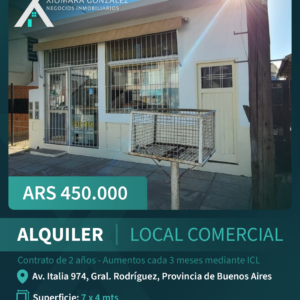 ALQUILER DE LOCAL COMERCIAL