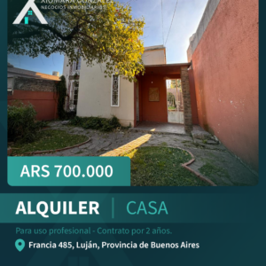 CASA EN ALQUILER – PARA USO PROFESIONAL