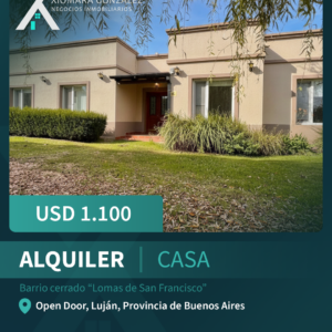 CASA EN ALQUILER – BARRIO CERRADO LOMAS DE SAN FRANCISCO