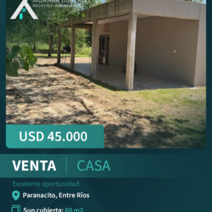 CASA EN VENTA – ENTRE RÍOS