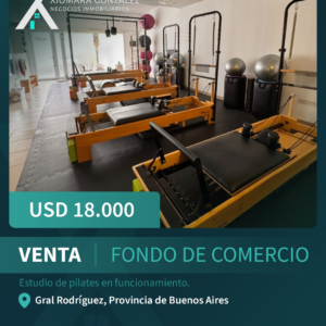 VENTA DE FONDO DE COMERCIO – ESTUDIO DE PILATES EN FUNCIONAMIENTO