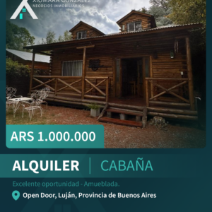 ALQUILER DE CABAÑA – OPEN DOOR, LUJÁN