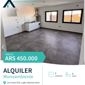 MONOAMBIENTE EN ALQUILER – AMUEBLADO