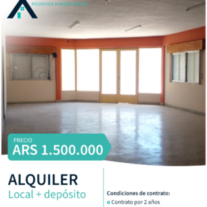ALQUILER DE LOCAL + DEPÓSITO