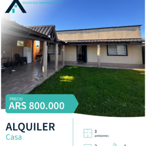 CASA EN ALQUILER – CARLOS KEEN