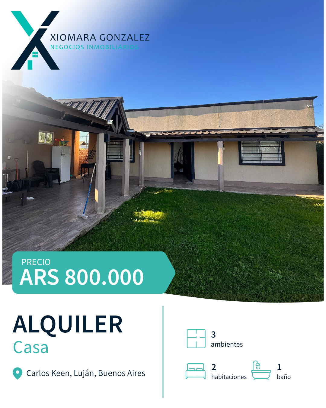 CASA EN ALQUILER – CARLOS KEEN