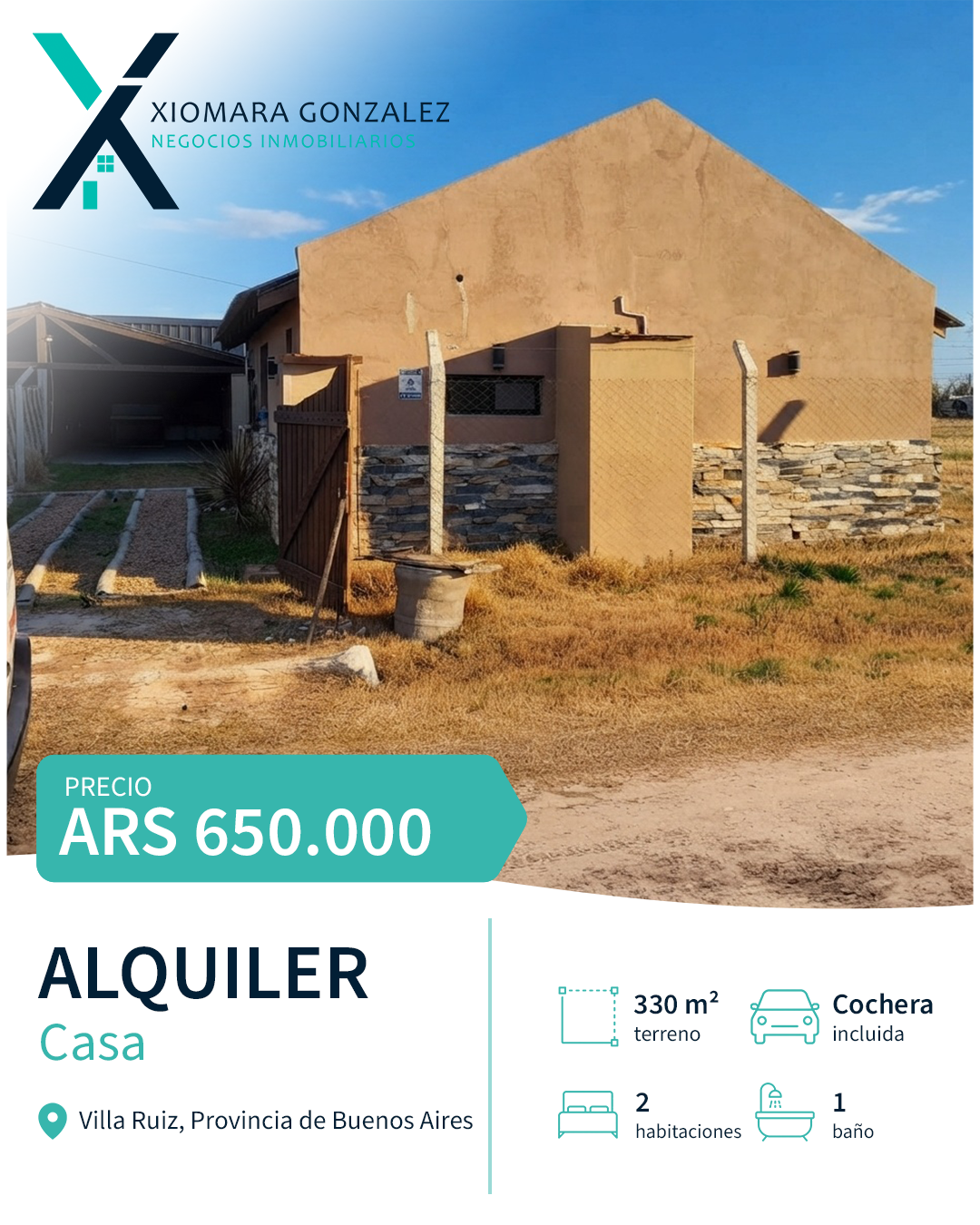 CASA EN ALQUILER – VILLA RUIZ